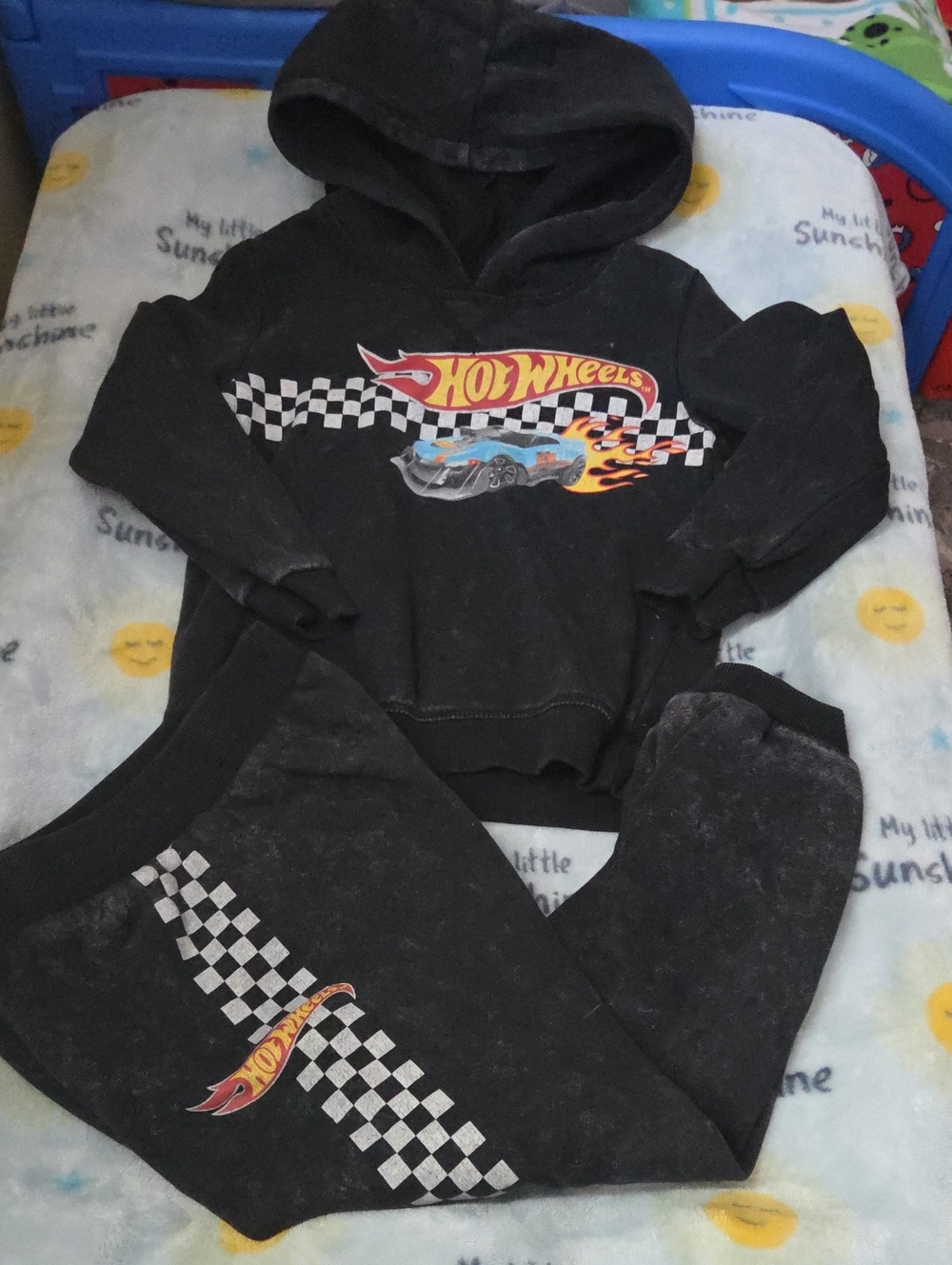 Hot Wheels Black Kids Hoodie & Jogger Set